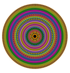 Ethnic Mandala Pattern Round Ornament