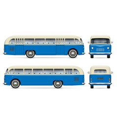 Old Blue Bus Mockup