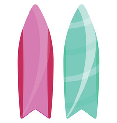 Surfing Boards On A White Background