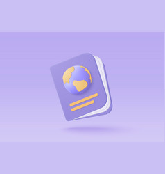 3d Passport Identification Document Icon