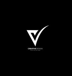 Creative Letter V Right Sign Modern Logo