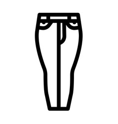 Female Denim Pants Line Icon