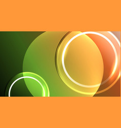 Neon Glass Circle Copyspace For Your Text Or