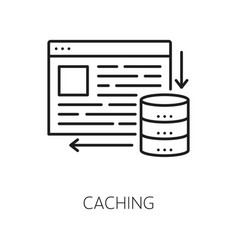 Caching Content Delivery Network Outline Icon