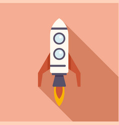 Engine Rocket Launch Icon Flat Space Start