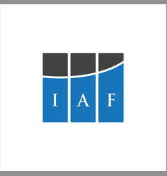 Iaf Letter Logo Design On White Background