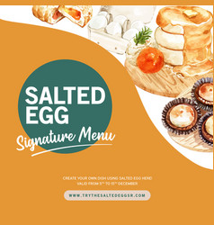 Salted Egg Social Media Design With Pancake Bun