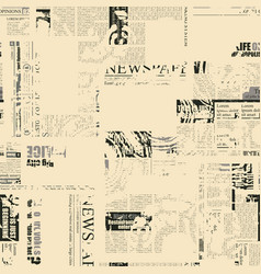 Seamless Pattern With Collage Of Newspaper