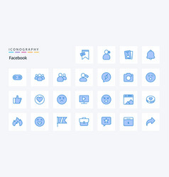 25 Facebook Blue Icon Pack