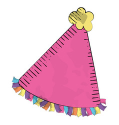 Isolated Party Hat Sketch Icon