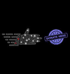 Rubber Donate Here Stamp And Bright Web Net