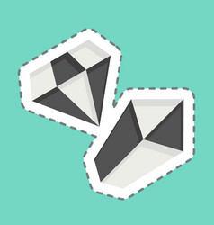 Sticker Line Cut Gemstone Related To Mining