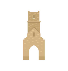 Brick Tower Icon Flat Medieval Fort