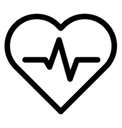 Heartbeat Linear Icon Heart Pulse Signal Symbol