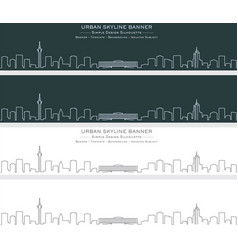 Kinshasa Single Line Skyline Banner