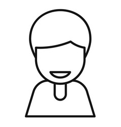 School Smiling Icon Outline Person