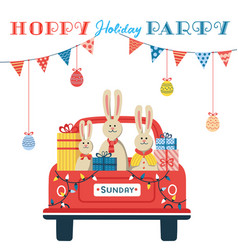 Hoppy Holiday Party Fancy Easter Poster