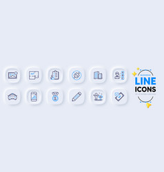 Pencil Opinion And Floor Plan Line Icons For Web