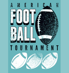 American Football Tournament Vintage Grunge Poster