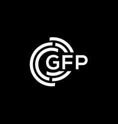 Gfp Letter Logo Design On Black Background