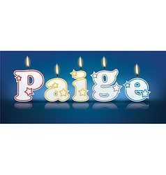 Paige Written With Burning Candles