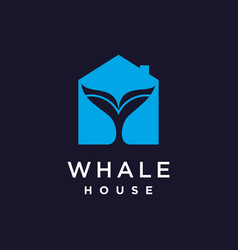 Whale House Logo With Creative Concept Design