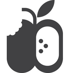 Bitten Apple In Minimal Style