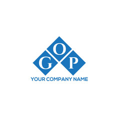 Gop Letter Logo Design On White Background