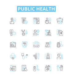 Public Health Line Icons Set