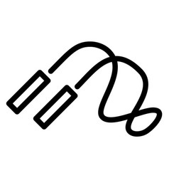 Skipping Rope Linear Icon Jumping Exercise Symbol