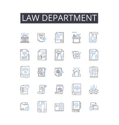 Law Department Line Icons Collection Thrifty