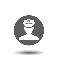 Modern Police Of Hat Icon