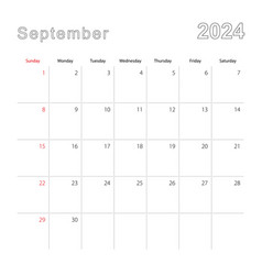 Simple Wall Calendar For September 2024 With