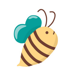 Single Clipart Cute Bee In Color