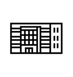 Student School Building Line Icon