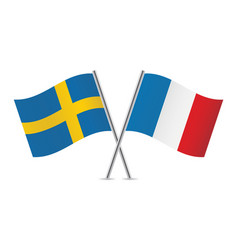 Sweden And France Crossed Flags