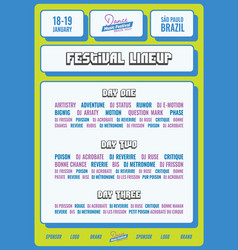 Bold Festival Lineup Poster Flyer Template