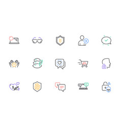 Social Care Pillow And Delete User Line Icons