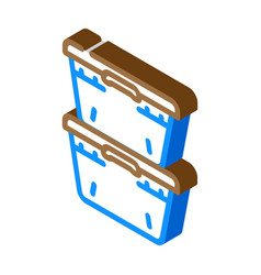 Storage Bins Garage Tool Isometric Icon