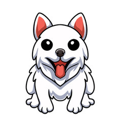 Cute Little Samoyed Dog Cartoon