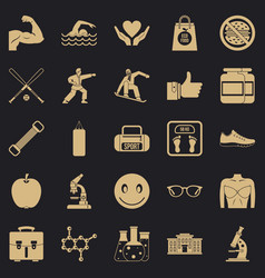 Healthy Nation Icons Set Simple Style