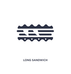 Long Sandwich Icon On White Background Simple