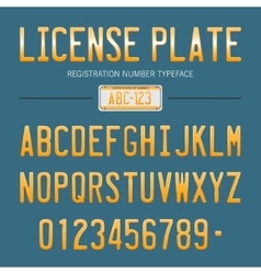 Modern License Plate Font For Registration Numbers