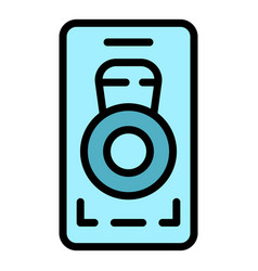 Customer Mobile App Icon Flat