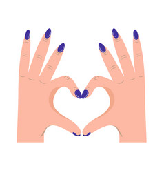 Female Hands Making Heart