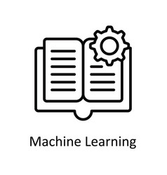 Machine Learning Outline Icon Design Illust