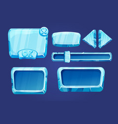 Set Game Menu Assets Ice Buttons Interface