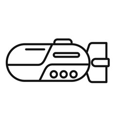 Underwater Ship Icon Outline Sea Boat