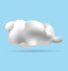 3d White Cloud Isolated On Blue Background