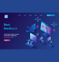 Best Feedback Concept 3d Isometric Web Landing